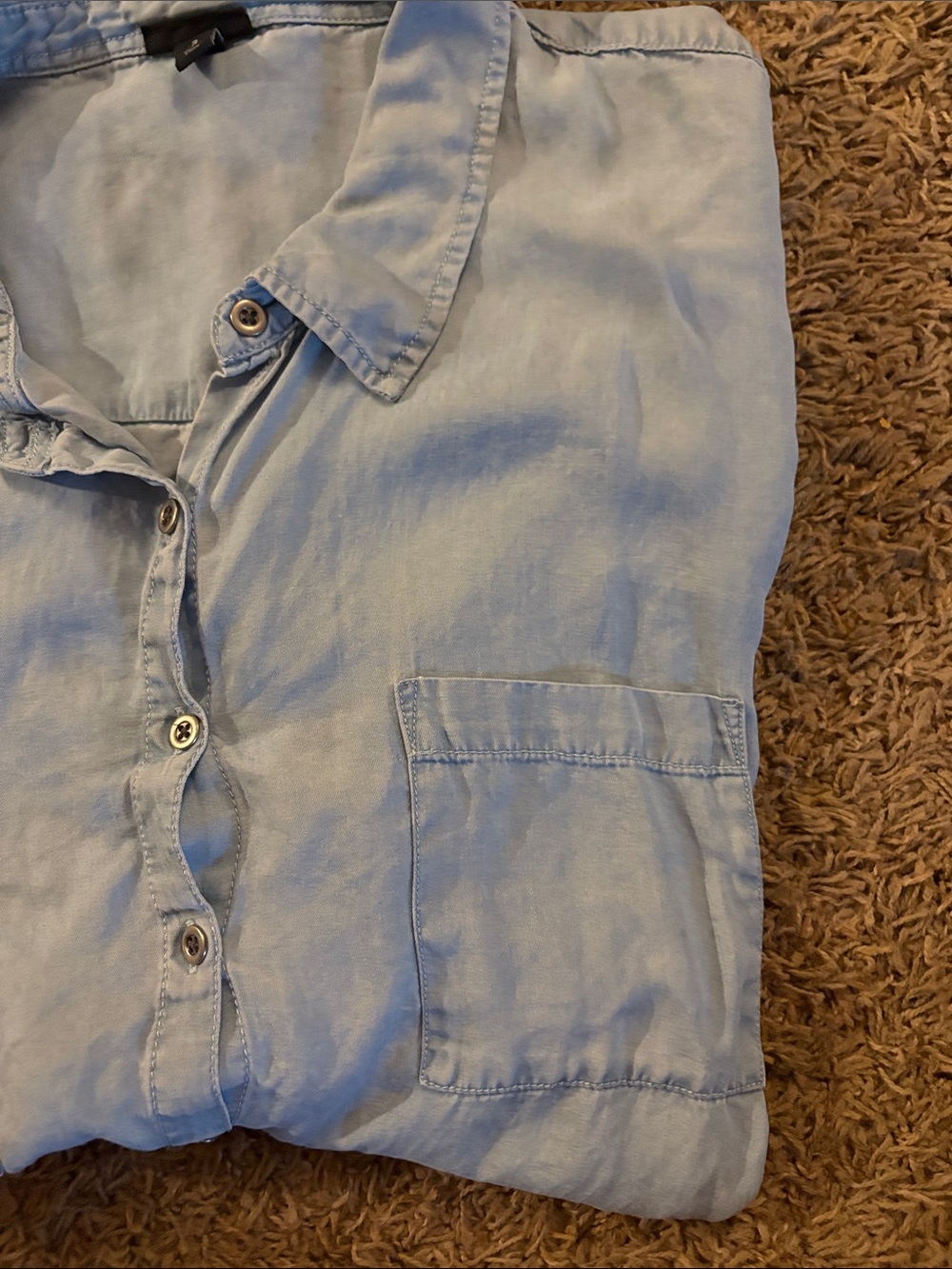 torrid Pale Blue Short Sleeve Button-Down Shirt - Picture 4 of 6